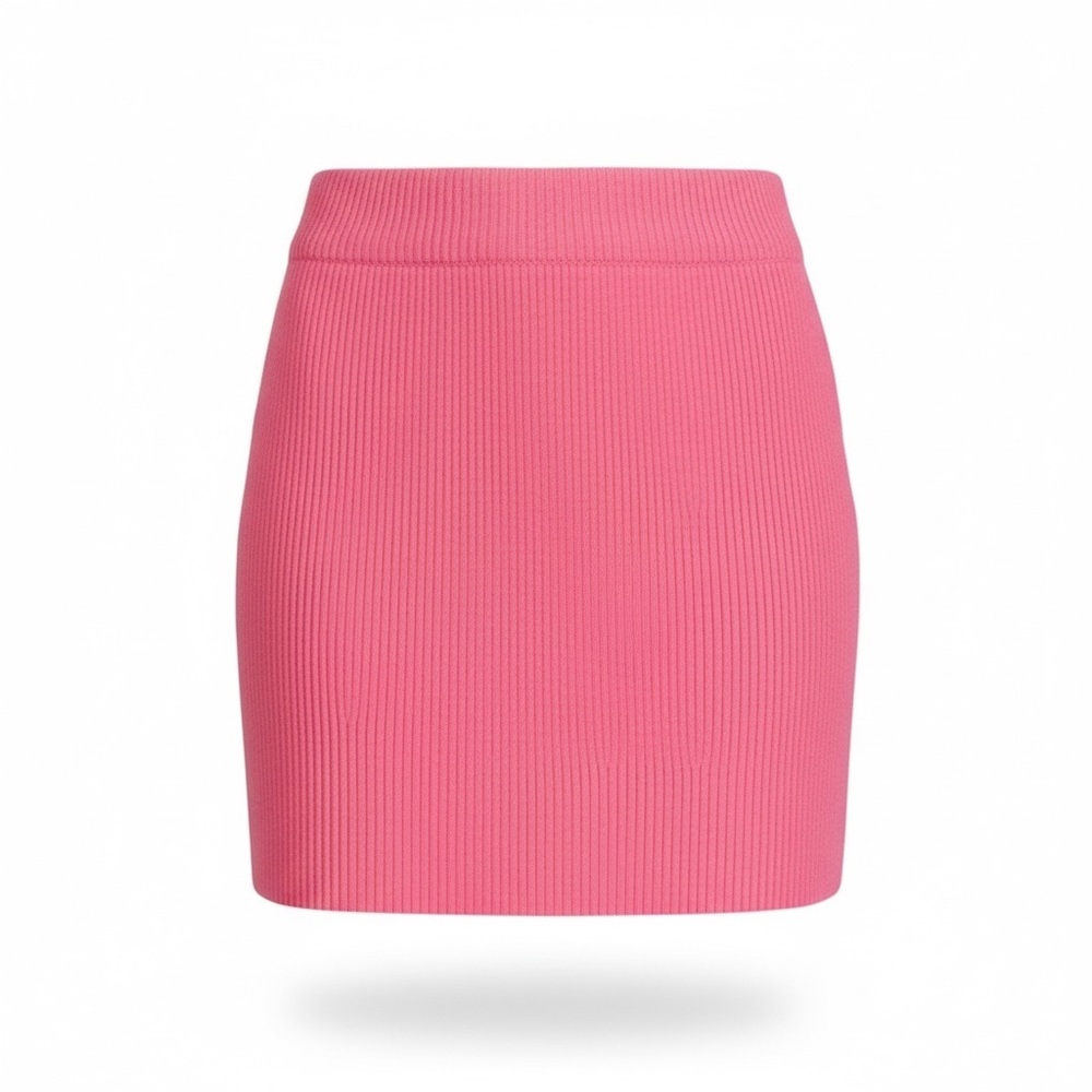 HYFVE NWT hot pink ribbed mini skirt, small